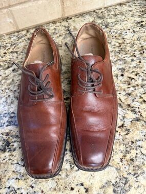 Florsheim Men's Cognac Brown Leather Lace-Up Oxfords